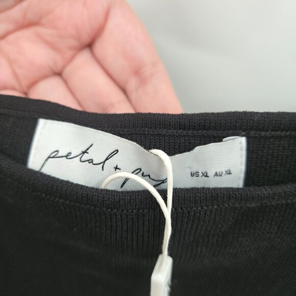 Petal and Pup Black Polka Dot Sheer Square Neckline Sleeves XL - Picture 11 of 12